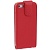 Чехол кожаный ультратонкий вертикальный с зеркалом для iPhone 5/5S (красный)