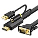 Кабель - конвертер AVE HDC-27 HDMI в VGA+Audio (2 метра)