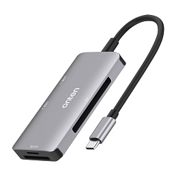 Концентратор (HUB) AVE HDC-47 (Card reader TF+SD+CF + 2 x USB 3.0 to USB Type-C)