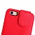 Чехол кожаный вертикальный для iPhone 6 (красный)