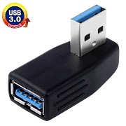 Адаптер USB 3.0 Type A M-F 90x90 градусов