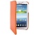 Чехол кожаный с поворачивающимся держателем для Samsung Galaxy Tab 3 (7.0) / P3200 / P3210 - оранжевый