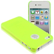 Чехол защита корпуса пластиковый, ультратонкий, полупрозрачный, для iPhone 4/4S (ультра зеленый)